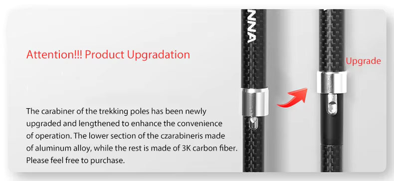 BISINNA Carbon Fiber Trekking Pole