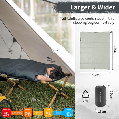 Naturehike 3-Season Rectangular Sleeping Bag