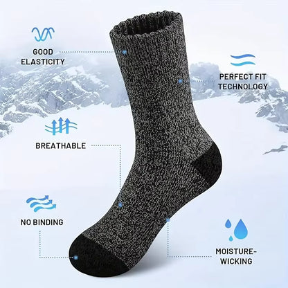 Thick Thermal Hiking Socks for Cold Weather