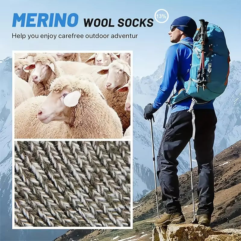 Thick Thermal Hiking Socks for Cold Weather