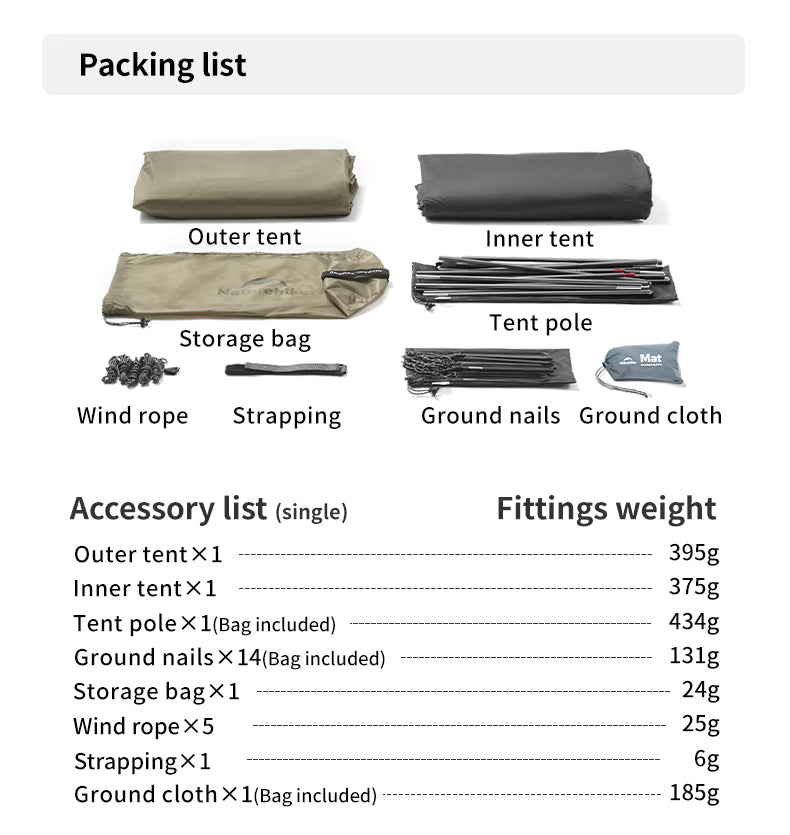 Naturehike Cloud Up Pro 1-Person Tent