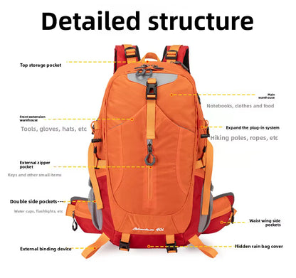 Water-Resistant Hiking Backpack 30-60 L