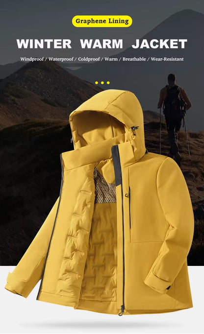 Windproof Thermal Winter Hiking Raincoat