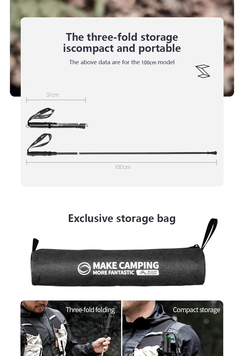 BISINNA Carbon Fiber Trekking Pole