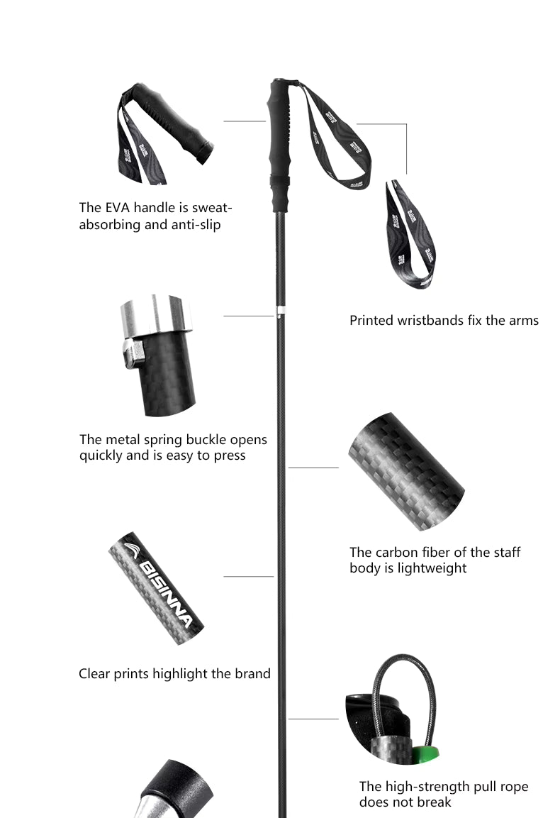 BISINNA Carbon Fiber Trekking Pole