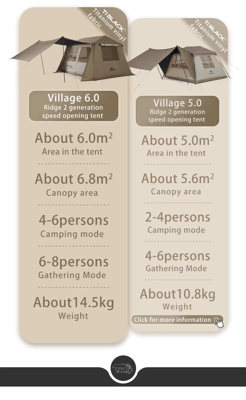 Naturehike Village Family Tent 4 Persons