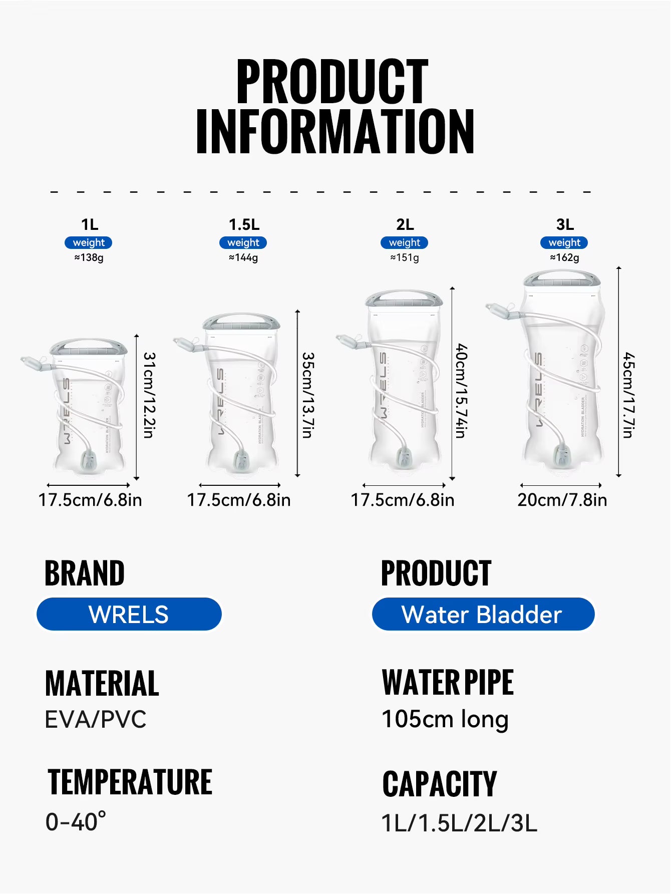 WRELS Leak-Proof Hydration Bladder