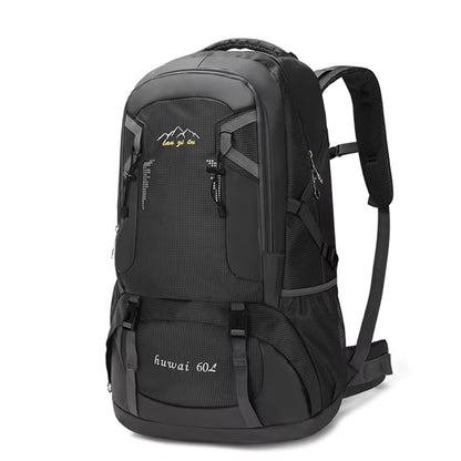 60L waterproof hiking backpack for trekking and camping