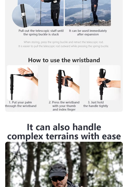 BISINNA Carbon Fiber Trekking Pole