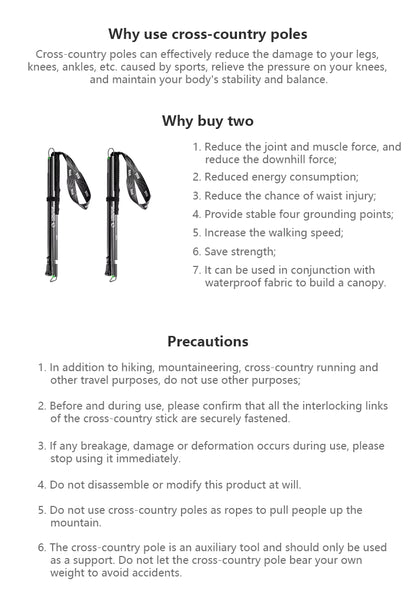 BISINNA Carbon Fiber Trekking Pole